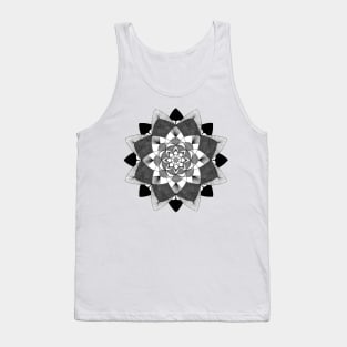 Floral Dotwork Mandala Tank Top